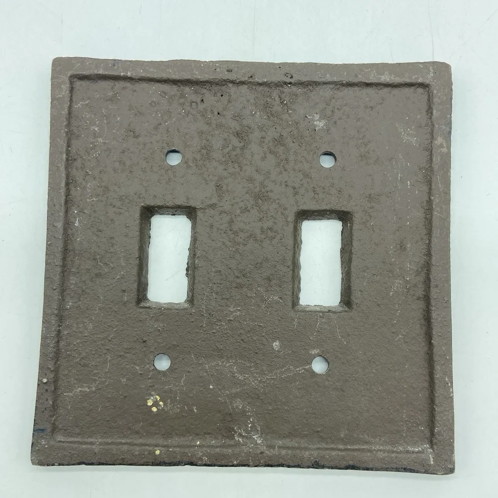 Wrought Iron Double Light Switch Plate Rustic Fleur De Lis Farmhouse Rustic